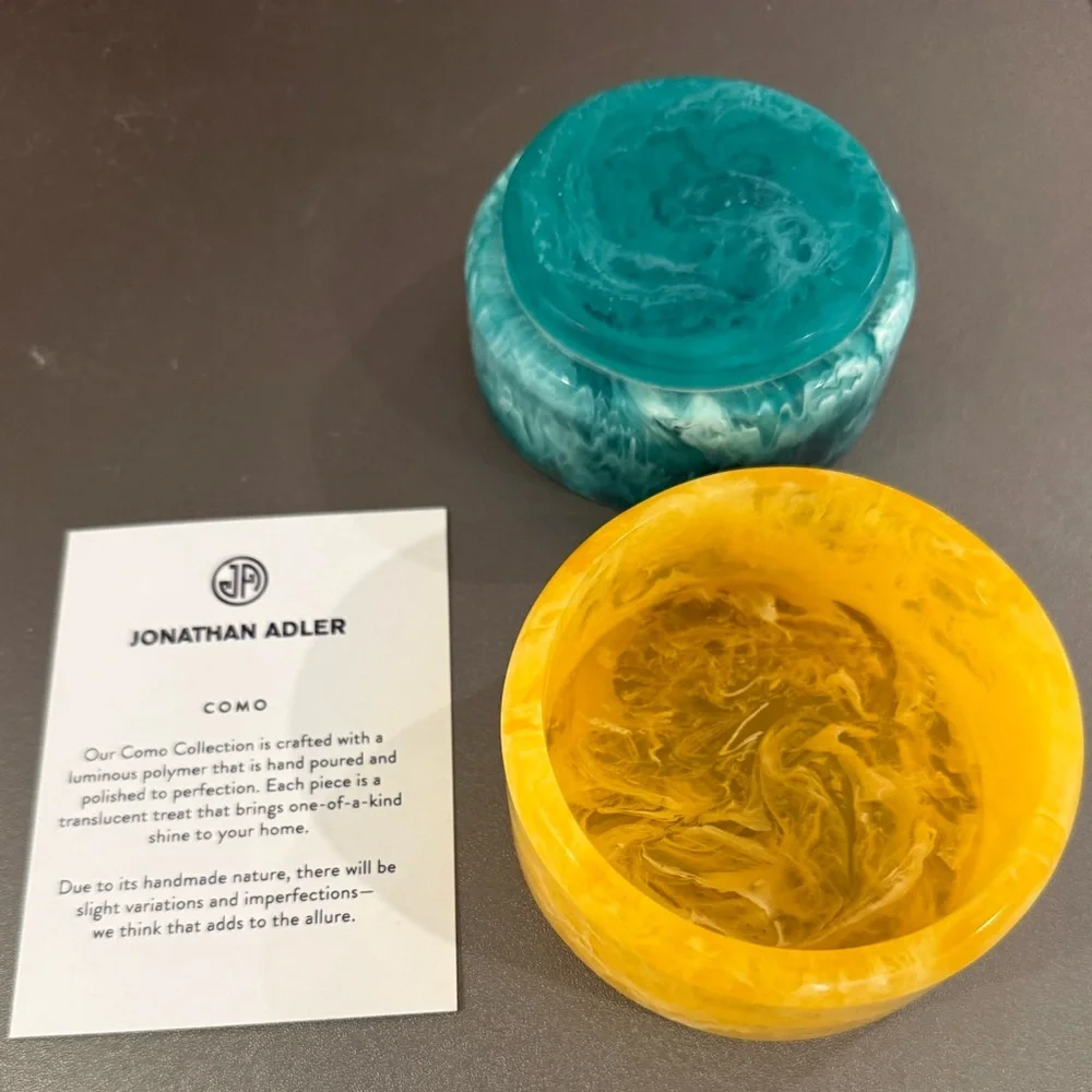 Jonathan Adler Blue and Yellow Como Small Box - Picture 6 of 9